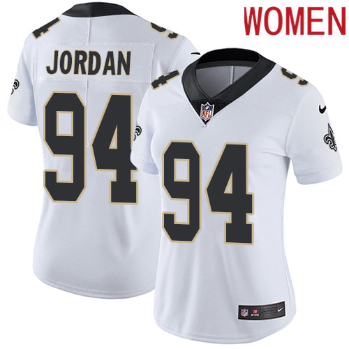 2019 Women New Orleans Saints 94 Jordan white Nike Vapor Untouchable Limited NFL Jersey
